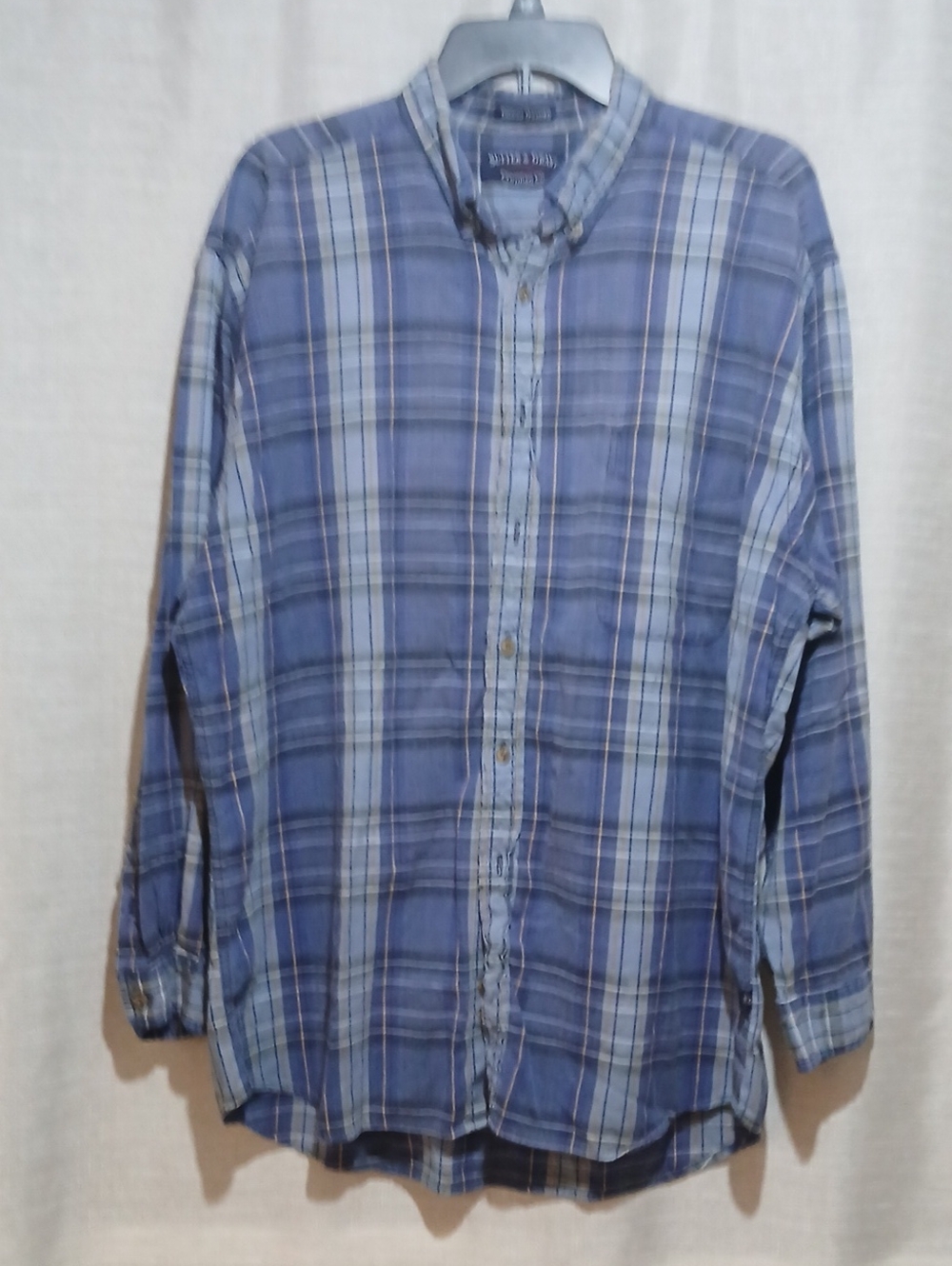 Sutter and Grant  Men's Blue Plaid Button Down